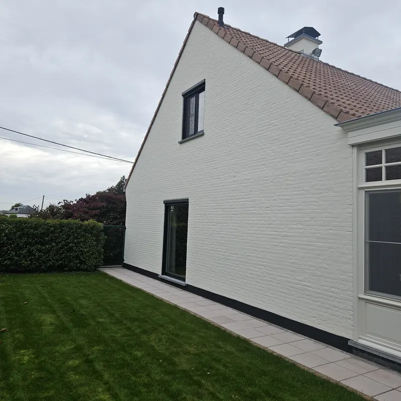 Gekaleide gevel, tuinzijde